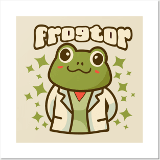 Cute doctor frog Posters and Art